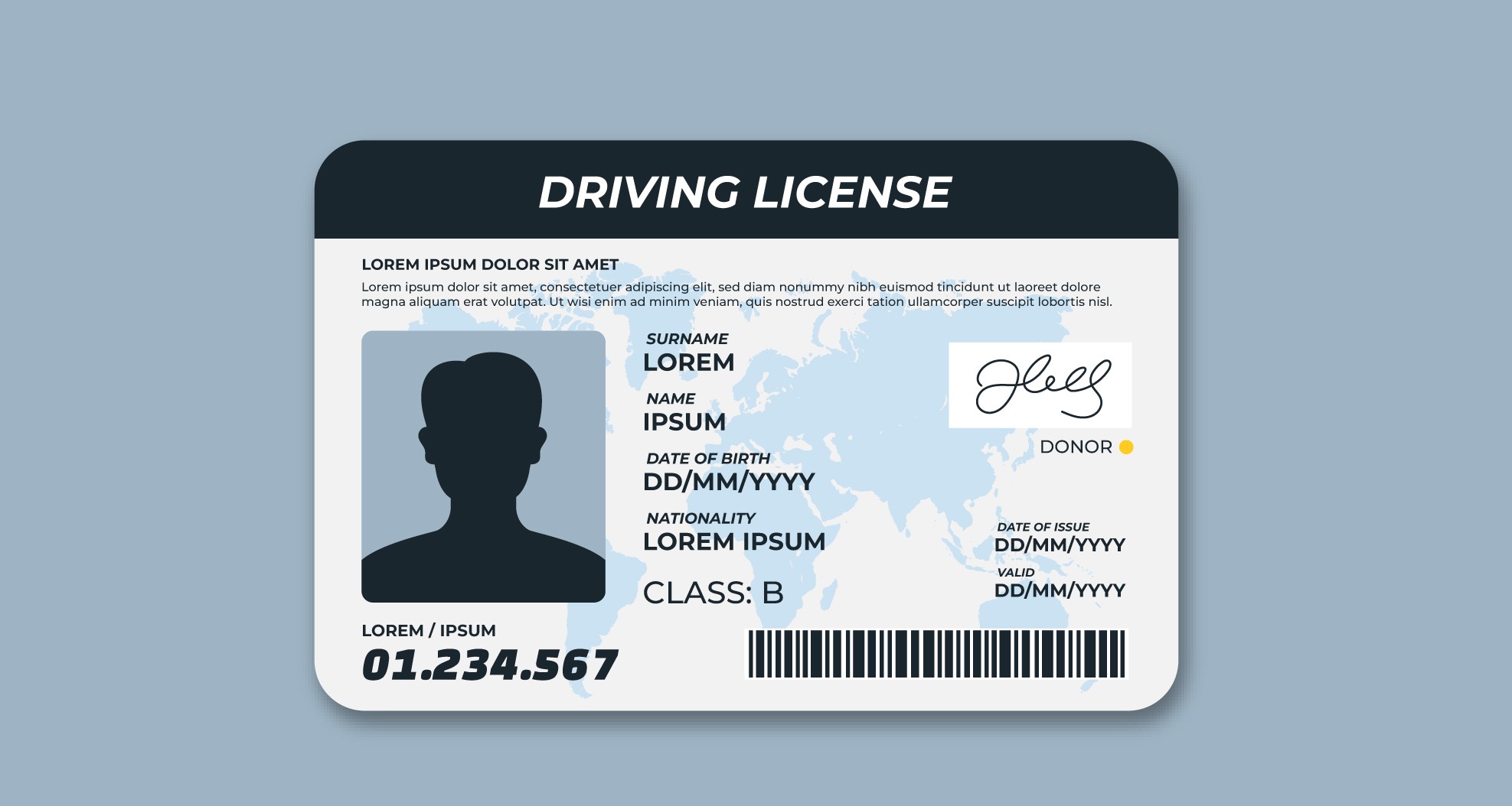 Driving licence printing service preview
