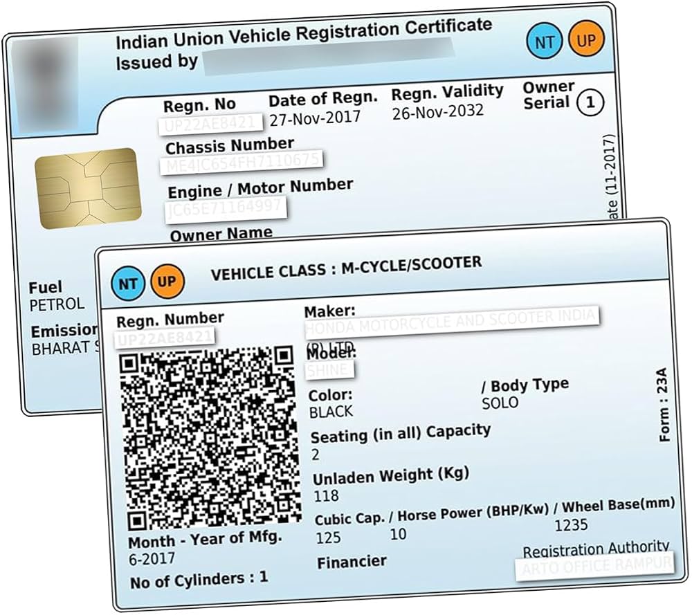 Vehicle registration certificate service preview